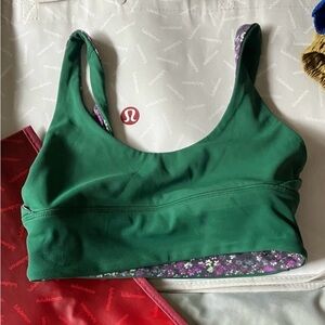 Lululemon Align Bra, Size 6 Fleur Motion Multi/Everglade Green